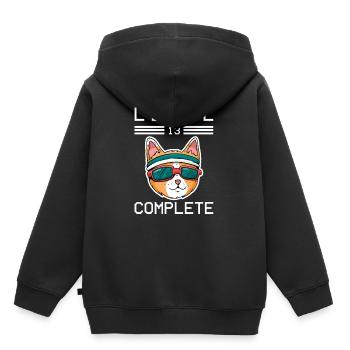 Enfants Niveau 13 ans t-shirt d’anniversaire Gamer - Sweat Premium à capuche enfant bio - noir - Dos - AI Model Kid Male (0cm)