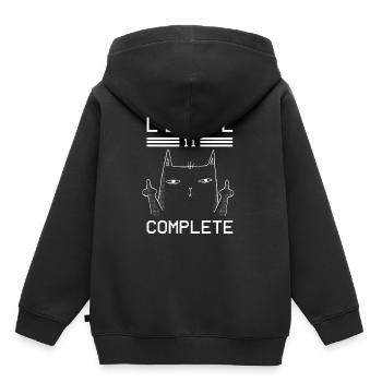 Enfants Niveau 11 ans t-shirt d’anniversaire Gamer - Sweat Premium à capuche enfant bio - noir - Dos - AI Model Kid Male (0cm)