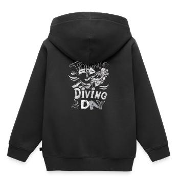 Heute ist ein Tauchtag Day Kreide Geschenk - Kinder Premium Organic Hoodie - Schwarz - Hinten - AI Model Kid Male (0cm)