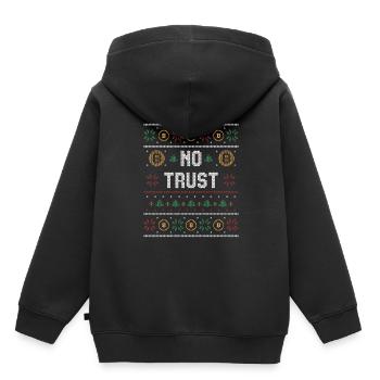 Kein Vertrauen In Crypto Cryptocurrency Christmas - Kinder Premium Organic Hoodie - Schwarz - Hinten - AI Model Kid Male (0cm)