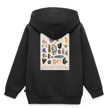 Tafel der Kristalle - Kinder Premium Organic Hoodie - Schwarz - Hinten - AI Model Kid Male (0cm)