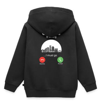 Cincinnati appelle - Sweat Premium à capuche enfant bio - noir - Dos - AI Model Kid Male (0cm)