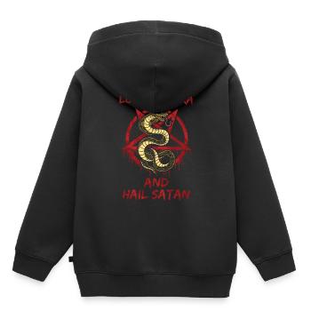 Aime mon Cobra et je vous salue Satan - Sweat Premium à capuche enfant bio - noir - Dos - AI Model Kid Male (0cm)