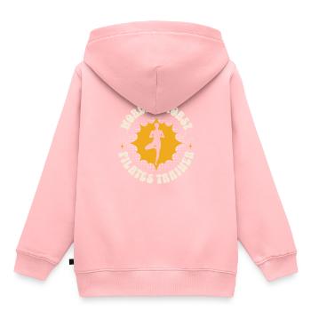 Votre pire entraîneur de Pilates - Sweat Premium à capuche enfant bio - rose - Dos - AI Model Kid Female (0cm)