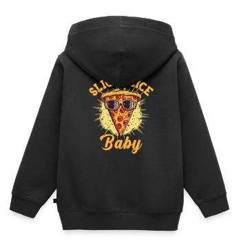Slice Slice Pizza Sonnenbrille Pizzeria - Kinder Premium Organic Hoodie - Schwarz - Hinten - AI Model Kid Male (0cm)