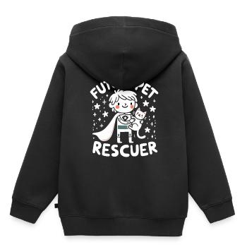 Future Pet Rescuer - Your Compassion - Kids Premium Organic Hoodie - black - Back - AI Model Kid Male (0cm)