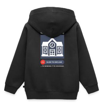 Schulanrufvermeidung Humorvolles Voicemail-design - Kinder Premium Organic Hoodie - Schwarz - Hinten - AI Model Kid Male (0cm)