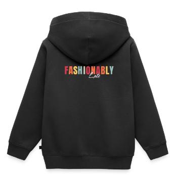 Modisch Spät - Schickes Und Sarkastisches Design - Kinder Premium Organic Hoodie - Schwarz - Hinten - AI Model Kid Male (0cm)