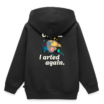 Funny Artist Novelty Gifts and Painting Humor - Kids Premium Organic Hoodie - black - Back - AI Model Kid Male (0cm)