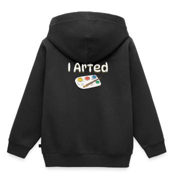 Skurriler Künstler Und Humorvolles Kunsthandwerk - Kinder Premium Organic Hoodie - Schwarz - Hinten - AI Model Kid Male (0cm)