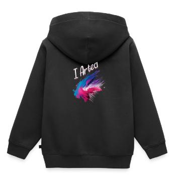 Furzwitze Und Künstlerischer Humor - Kinder Premium Organic Hoodie - Schwarz - Hinten - AI Model Kid Male (0cm)