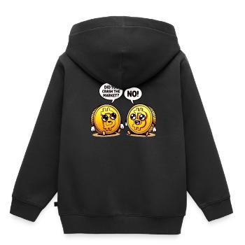 Lustiges Bitcoin-markt-crash-design - Kinder Premium Organic Hoodie - Schwarz - Hinten - AI Model Kid Male (0cm)