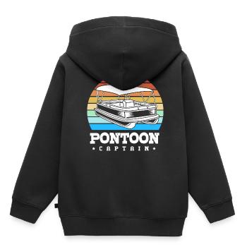Bateau ponton Bateau Bateaux - Sweat Premium à capuche enfant bio - noir - Dos - AI Model Kid Male (0cm)