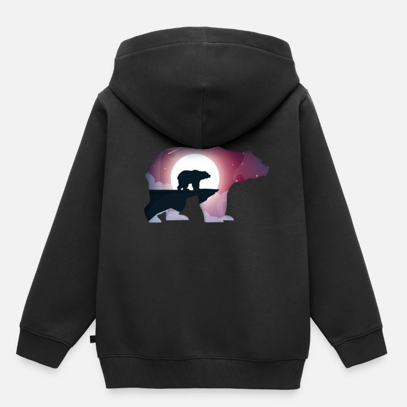 porter - Sweat Premium à capuche enfant bio - noir