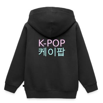 K-Pop Korean Pop Music - Kids Premium Organic Hoodie - black - Back - AI Model Kid Male (0cm)