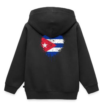 Kuba Flagge - Kinder Premium Organic Hoodie - Schwarz - Hinten - AI Model Kid Male (0cm)