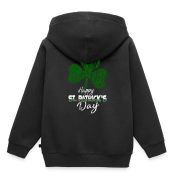 Saint-Patrick - Sweat Premium à capuche enfant bio - noir - Dos - AI Model Kid Male (0cm)