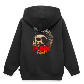 Punk rock - Sweat Premium à capuche enfant bio - noir - Dos - AI Model Kid Male (0cm)