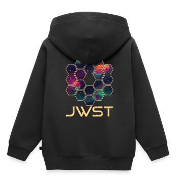 Télescope spatial James Webb - Sweat Premium à capuche enfant bio - noir - Dos - AI Model Kid Male (0cm)