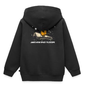 Télescope spatial James Webb - Sweat Premium à capuche enfant bio - noir - Dos - AI Model Kid Male (0cm)