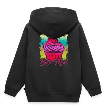 Cupcake - Sweat Premium à capuche enfant bio - noir - Dos - AI Model Kid Male (0cm)