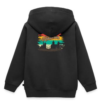 Amsterdam - Sweat Premium à capuche enfant bio - noir - Dos - AI Model Kid Male (0cm)