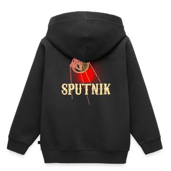 Satellite Spoutnik - Sweat Premium à capuche enfant bio - noir - Dos - AI Model Kid Male (0cm)