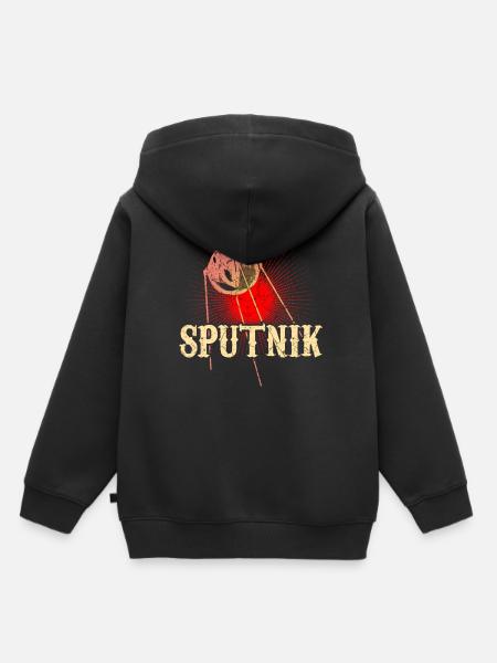 Sputnik Satellit - Kinder Premium Organic Hoodie - Schwarz