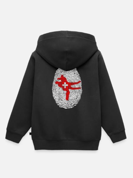 Schwingen Schweiz - Kinder Premium Organic Hoodie - Schwarz