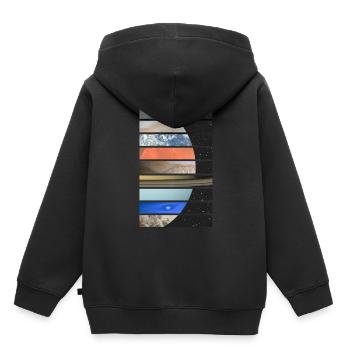 Planètes du système solaire - Sweat Premium à capuche enfant bio - noir - Dos - AI Model Kid Male (0cm)