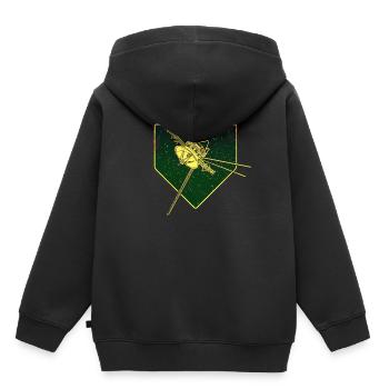 Vaisseau spatial Voyager - Sweat Premium à capuche enfant bio - noir - Dos - AI Model Kid Male (0cm)