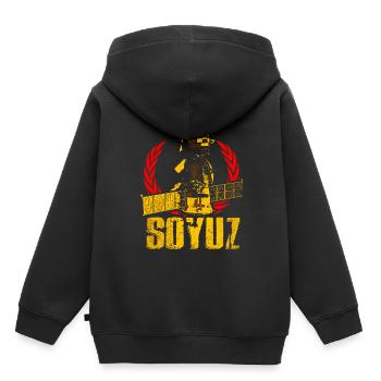 Soyuz Spaceship - Kids Premium Organic Hoodie - black - Back - AI Model Kid Male (0cm)