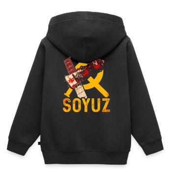 Soyuz spaceship Soviet Union - Kids Premium Organic Hoodie - black - Back - AI Model Kid Male (0cm)