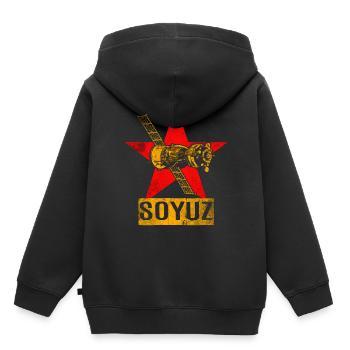 Soyuz spaceship Soviet Union - Kids Premium Organic Hoodie - black - Back - AI Model Kid Male (0cm)