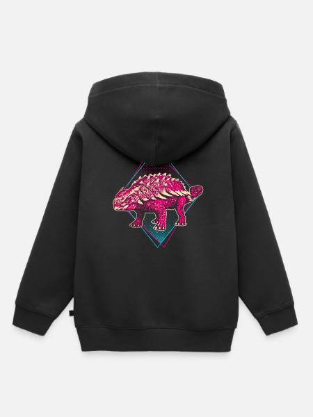 Ankylosaurus Dinosaurier - Kinder Premium Organic Hoodie - Schwarz