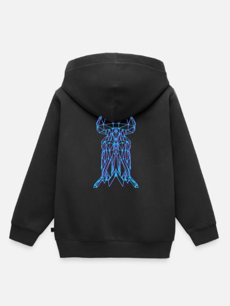 Qualle Vaporwave - Kinder Premium Organic Hoodie - Schwarz