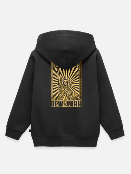 New York Freiheitsstatue - Kinder Premium Organic Hoodie - Schwarz