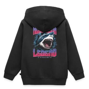 Megalodon - Shark - Legend of the Primeval Seas - Kids Premium Organic Hoodie - black - Back - AI Model Kid Male (0cm)