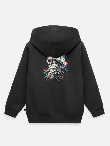 Meduusa - Lasten Premium huppari luomu - musta
