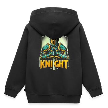 Épée Armure de Chevalier Médiéval - Sweat Premium à capuche enfant bio - noir - Dos - AI Model Kid Male (0cm)