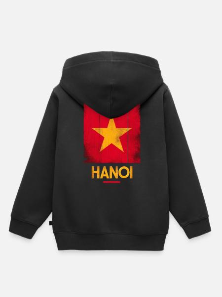 Hanoi Vietnam - Kinder Premium Organic Hoodie - Schwarz