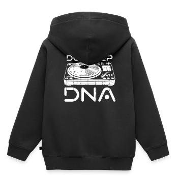 Dubstep Musik - Kinder Premium Organic Hoodie - Schwarz - Hinten - AI Model Kid Male (0cm)