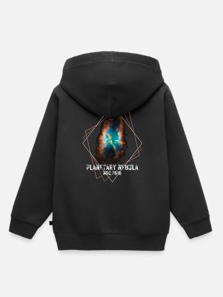 Planetarischer Nebel - Kinder Premium Organic Hoodie - Schwarz