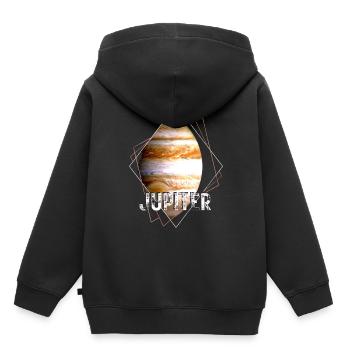 Jupiter planète système solaire - Sweat Premium à capuche enfant bio - noir - Dos - AI Model Kid Male (0cm)