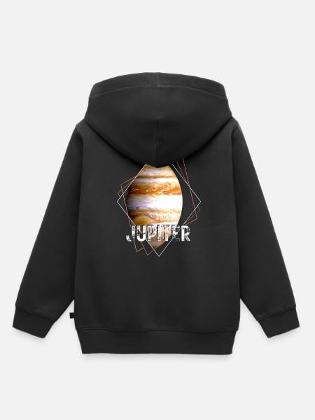 Jupiter Planet Sonnensystem - Kinder Premium Organic Hoodie - Schwarz