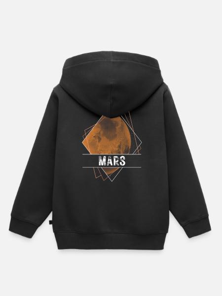 Mars Planet Sonnensystem - Kinder Premium Organic Hoodie - Schwarz