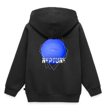 Planète Neptune - Sweat Premium à capuche enfant bio - noir - Dos - AI Model Kid Male (0cm)