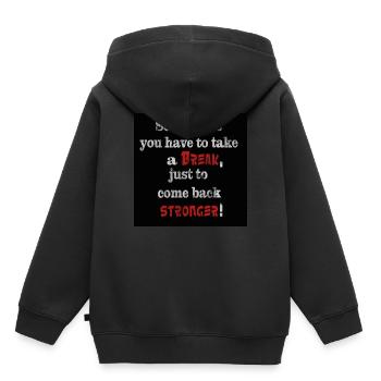 Take a break - Kids Premium Organic Hoodie - black - Back - AI Model Kid Male (0cm)