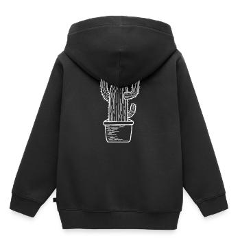 Kaktus Kakteen Geschenk stachelig Wüste Pflanze - Kinder Premium Organic Hoodie - Schwarz - Hinten - AI Model Kid Male (0cm)