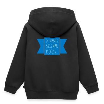 In Hamburg sagt man Tschüss - Kinder Premium Organic Hoodie - Schwarz - Hinten - AI Model Kid Male (0cm)